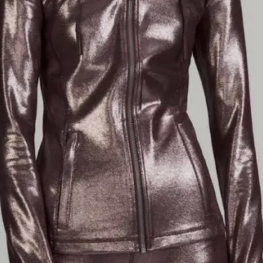 Lululemon Athletica Metallic Bomber Jacket